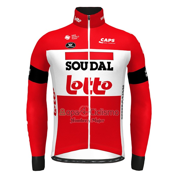 Lotto Soudal Ropa Ciclismo Culotte Largo 2022 Mangas Largas Rojo